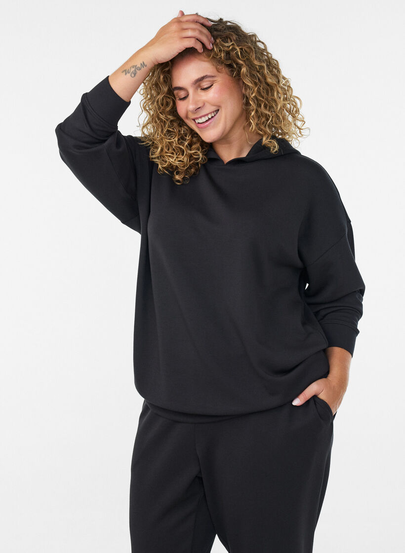 H&aelig;ttetr&oslash;je i jersey, Sort, Model image number 0