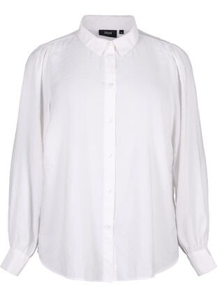 Langærmet skjorte i TENCEL™ Modal , Bright White, Packshot image number 0