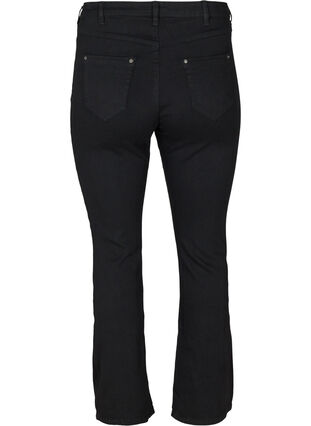Højtaljede Ellen jeans med bootcut, Black, Packshot image number 1