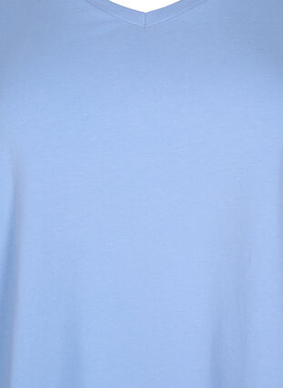 Ensfarvet basis t-shirt i bomuld, Serenity, Packshot image number 2