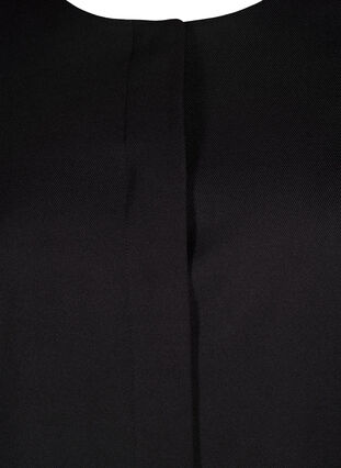 Forårsjakke med skjult knaplukning, Black, Packshot image number 2
