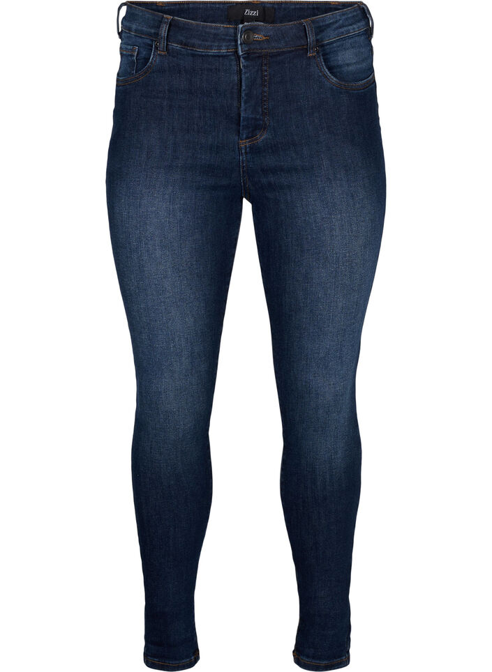 Super slim jeans med h&oslash;j talje, Dark Blue, Packshot image number 0