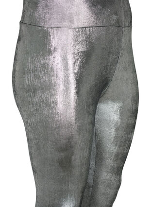 Sølv leggings med høj talje, Dark Silver, Packshot image number 2