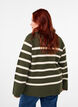 Stribet strikbluse med rund hals, D. Bag Birch Stripe, Model image number 1