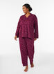 Pyjamasbukser i bomuld med h&oslash;j talje, R&oslash;d, Model image number 0
