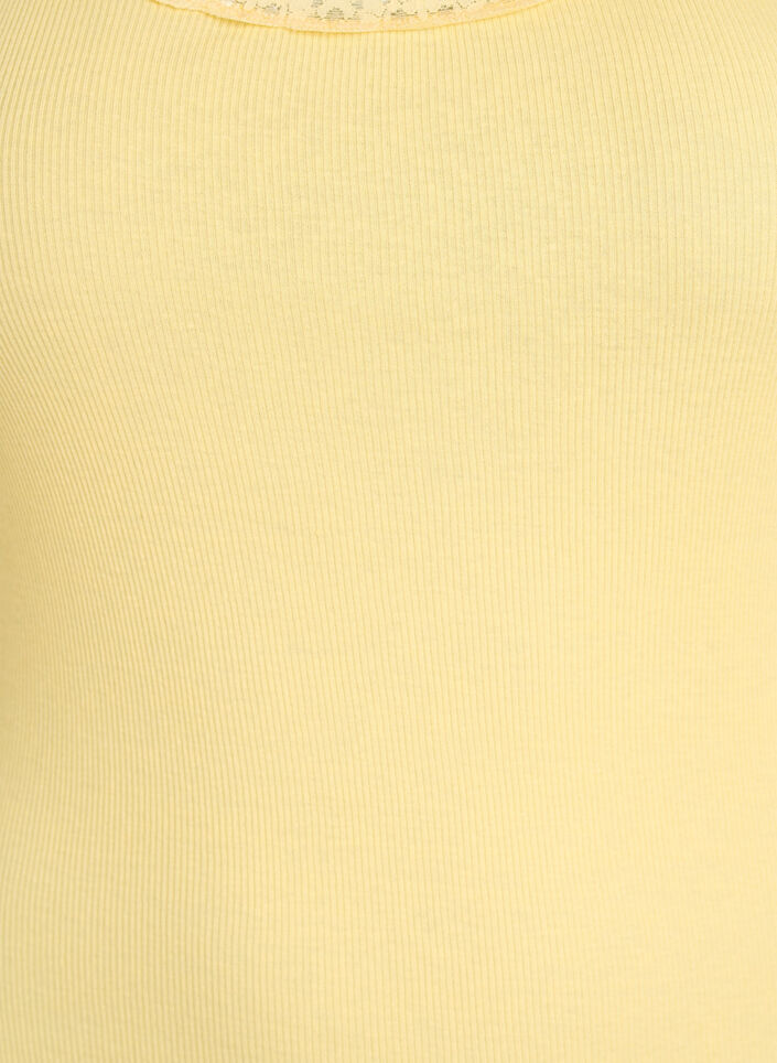 Top med blondekant, Gul, Packshot image number 2