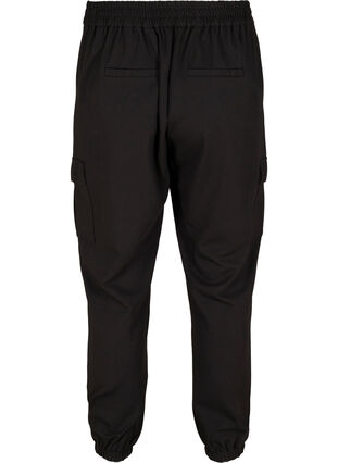 Cargo bukser med store lommer, Black, Packshot image number 1