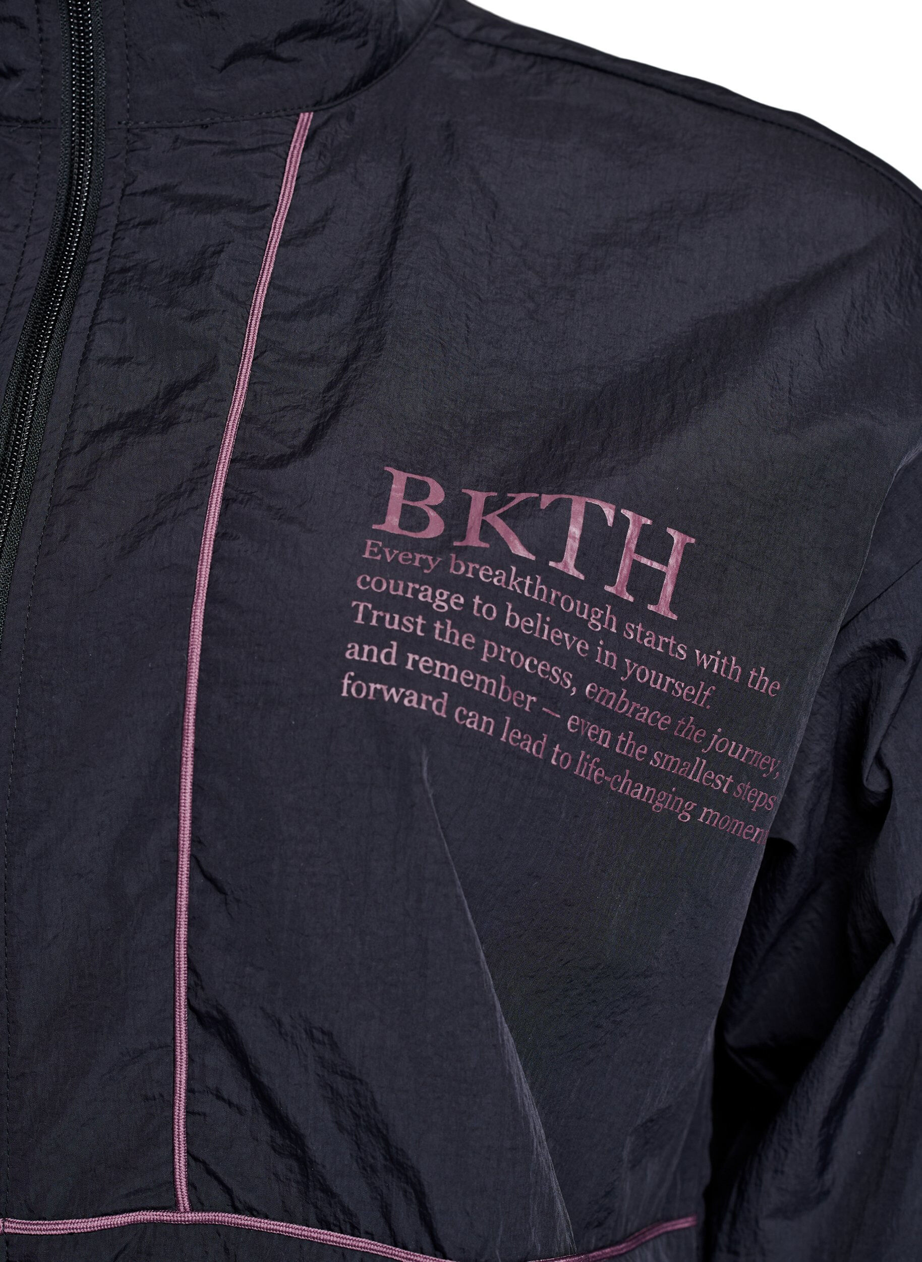 Zizzi Letv&aelig;gtsjakke med kontrastpipings, Sort, Packshot image number 2