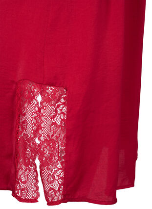 Natkjole med blonder og slids, Rhubarb, Packshot image number 3