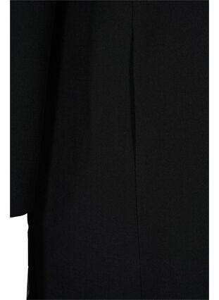 Lang frakke med knaplukning, Black, Packshot image number 3