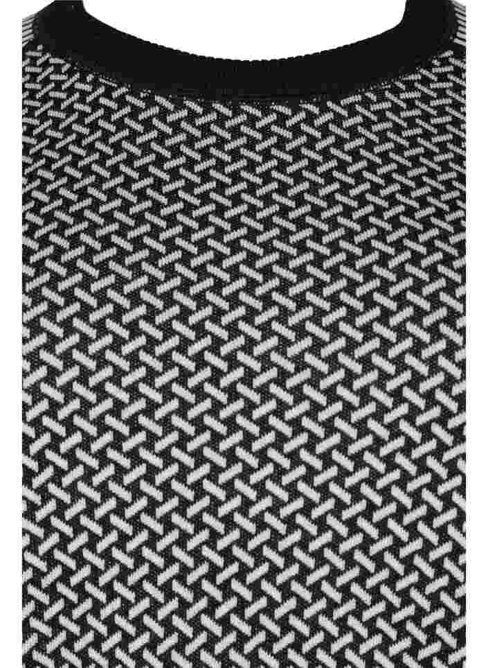 Mønstret skiundertrøje med uld, Medium Grey Comb, Packshot image number 2