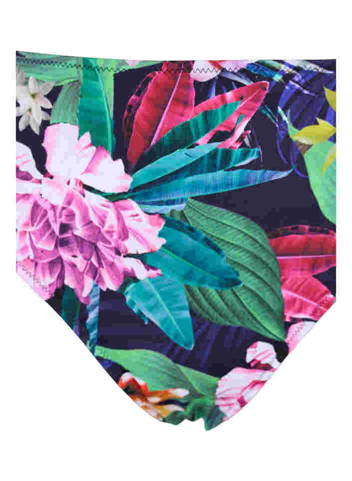 Bikini trusse med høj talje, Flower Print, Packshot image number 2