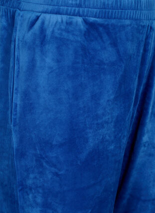 Løse bukser i velour, Monaco Blue, Packshot image number 2