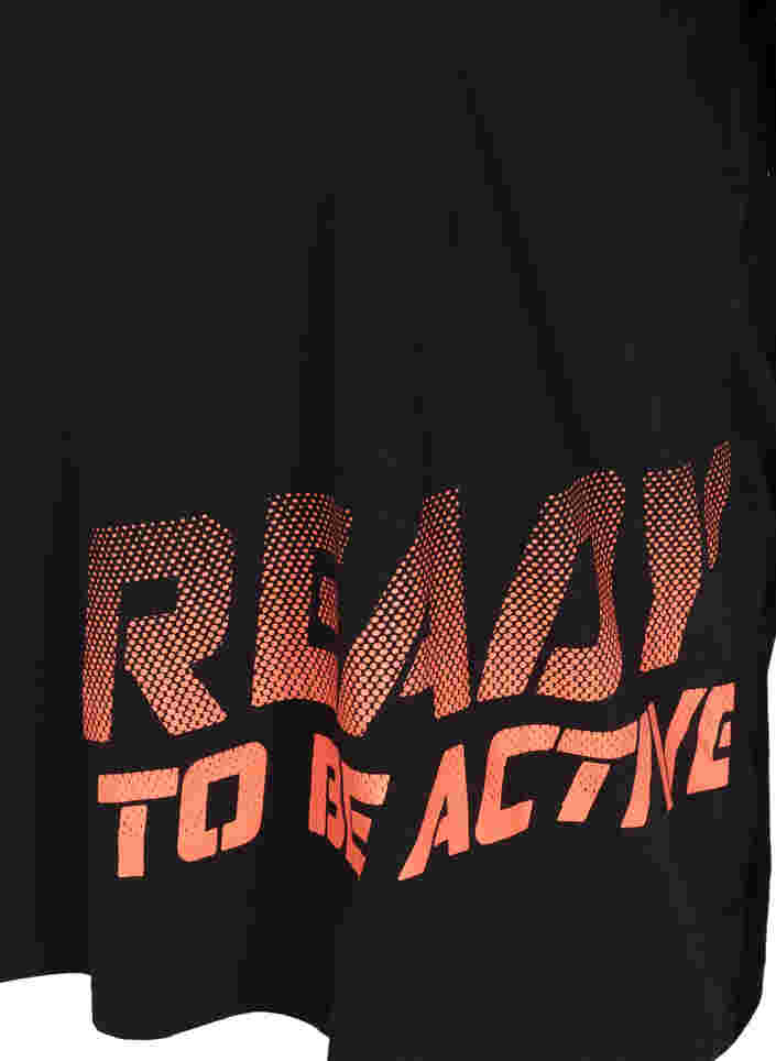 Trænings t-shirt med print, Black w. Stripe Move, Packshot image number 3