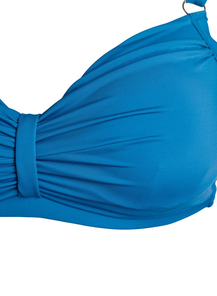 Bikini b&oslash;jle bh med draperinger, Bl&aring;, Packshot image number 2