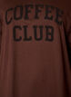 Hoodie med frott&eacute;-inspireret tekstmotiv, Brun, Packshot image number 2