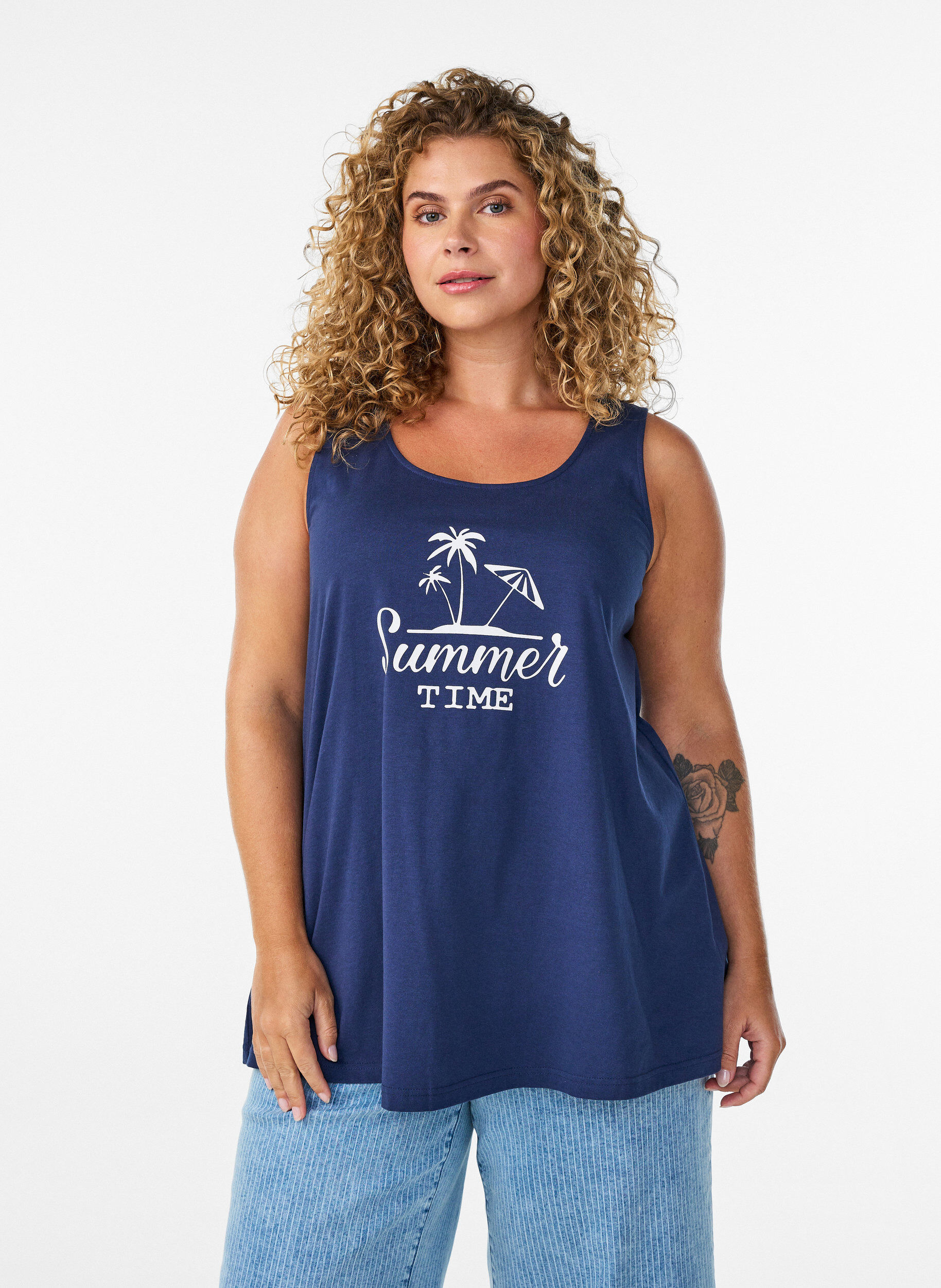 ZizziBomuldstop med a-form, Bl&aring;, Model image number 0