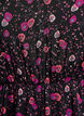 Kjole i chiffon med blomsterprint og lange &aelig;rmer, Sort, Packshot image number 2