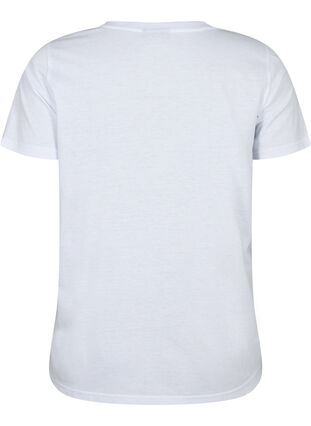 Kortærmet t-shirt med v-udskæring, Bright White, Packshot image number 1