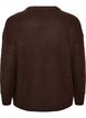 Strik cardigan med lynl&aring;s, Brun, Packshot image number 1