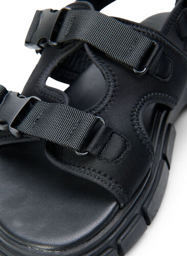 Wide fit sandal , Black, Packshot image number 2
