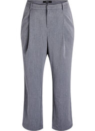 Habitbukser med høj talje og lige ben, Grå