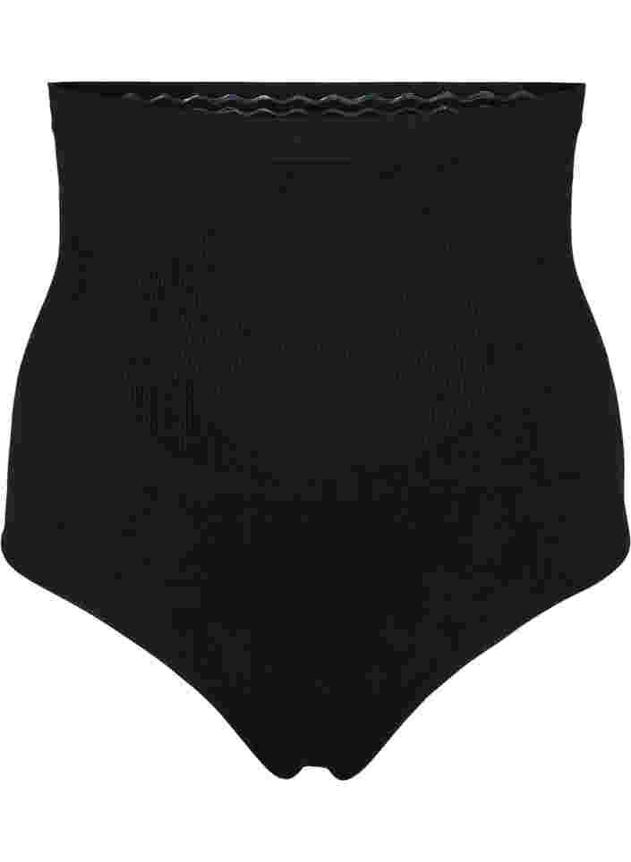 Højtaljet shapewear g-streng, Black, Packshot image number 0