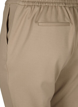 Cropped bukser med lommer, Silver Mink, Packshot image number 3