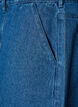 A-formet denimnederdel med b&oslash;lget knapstolpe, Bl&aring;, Packshot image number 3