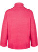 Strikbluse med rullekrave, Virtual Pink Mel., Packshot image number 1