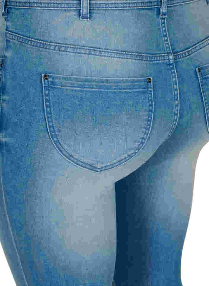Super slim Amy jeans med slid og knapper, Light blue, Packshot image number 3