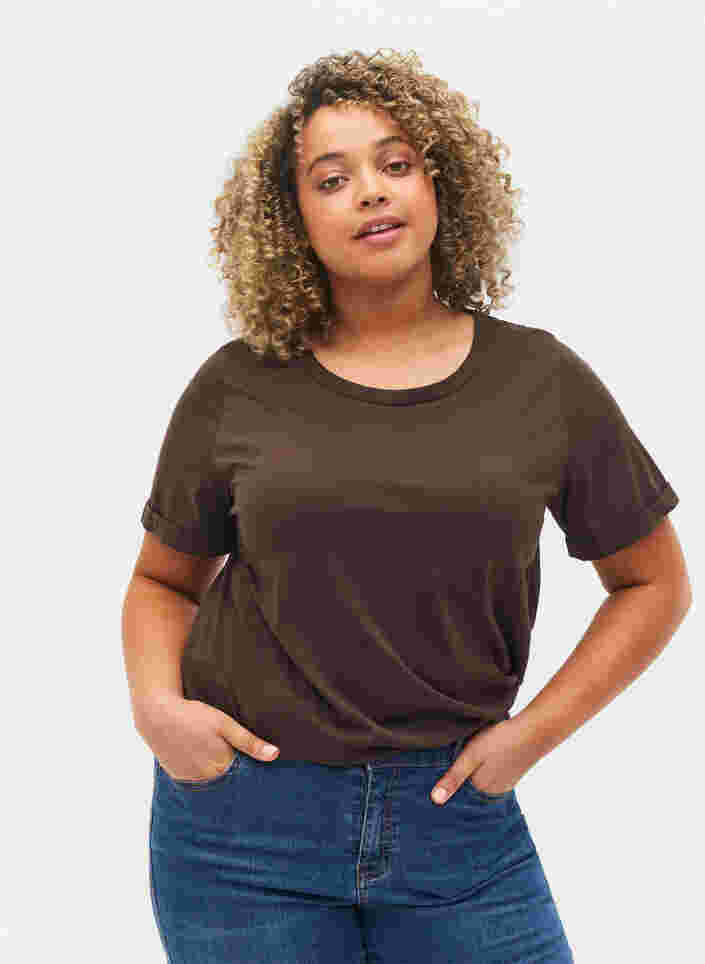 Basis t-shirt i bomuld, Molé, Model image number 0