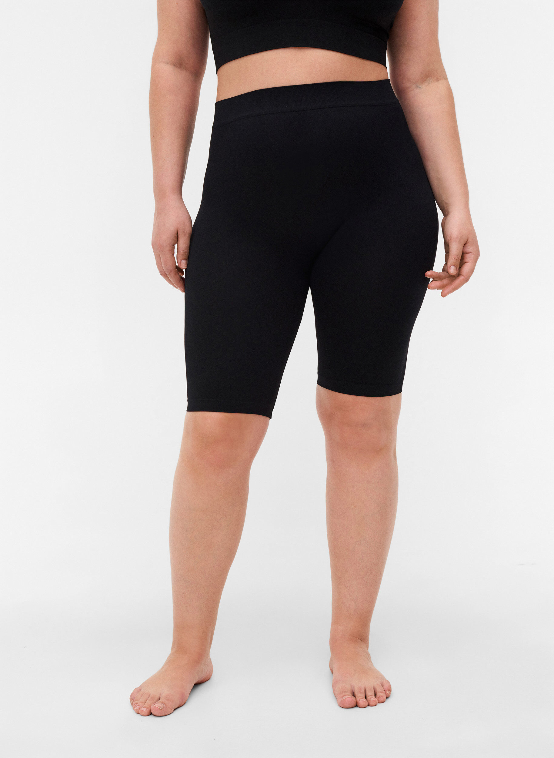 Zizzi Seamless cykelshorts, Black, Model image number 3