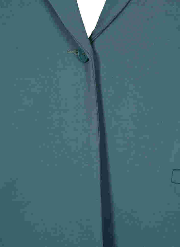Enkel blazer med knaplukning, Silver Pine, Packshot image number 2