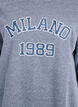 Sweatshirt med broderet Milano-motiv, Grå, Packshot image number 2