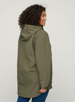 Softshell jakke med aftagelig hætte, Bungee Cord , Model image number 1