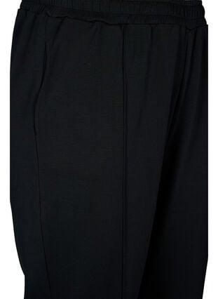 Bukser i modalmix med slids, Black, Packshot image number 2