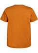 Basis t-shirt i bomuld med rund hals, Orange, Packshot image number 1
