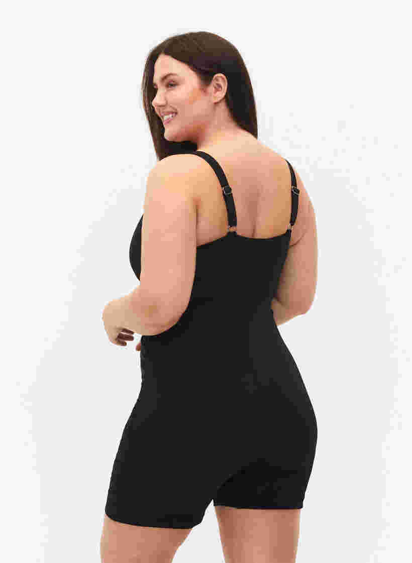 Badedragt med ben, Black, Model image number 1