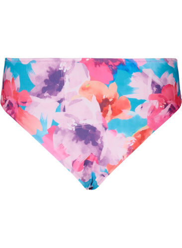 Bikini underdel med print og høj talje, Pink Flower, Packshot image number 1
