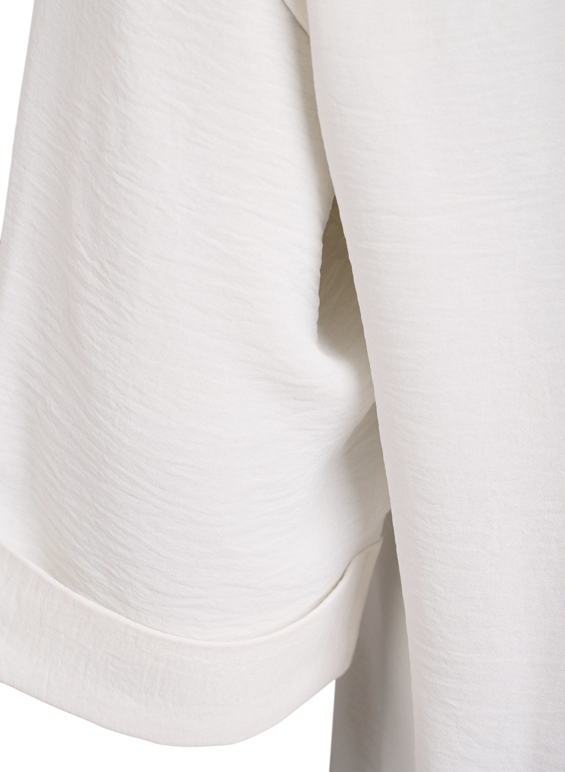 Zizzi FLASH - Skjorte med brystlommer og 3/4 &aelig;rmer, Vanilla, Packshot image number 3