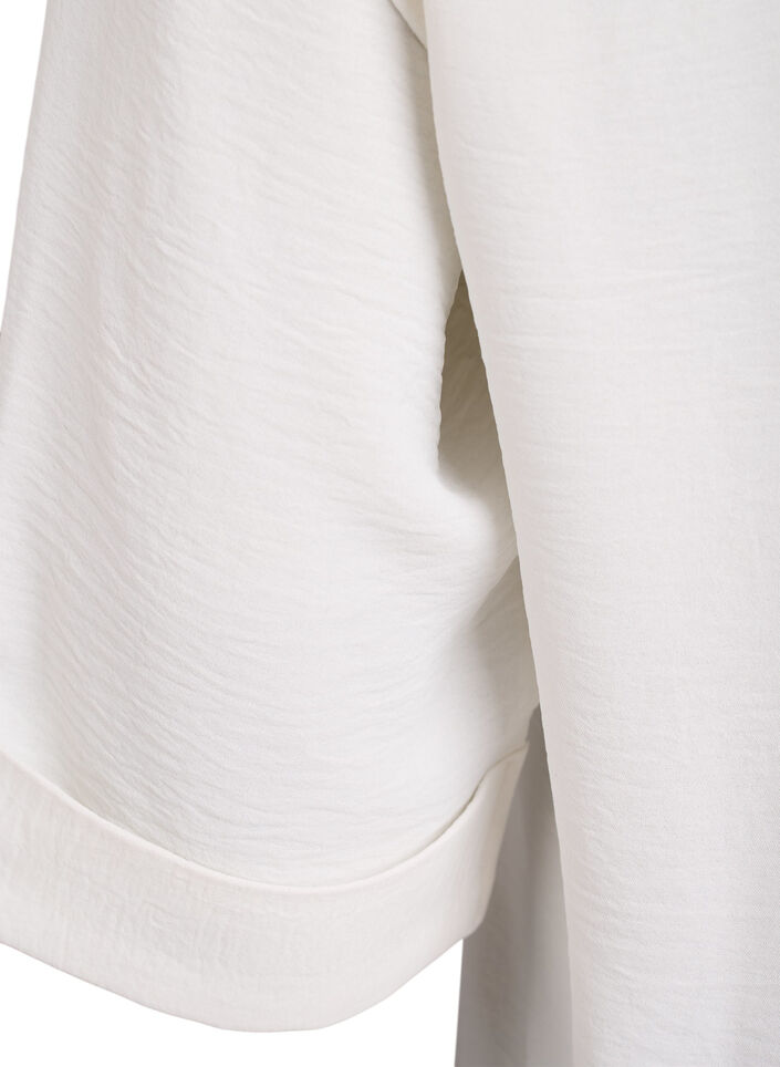 FLASH - Skjorte med brystlommer og 3/4 ærmer, Vanilla, Packshot image number 3