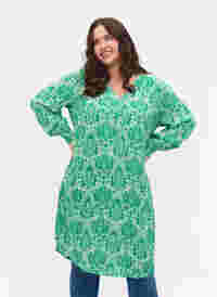 Printet kjole i viskose, Jolly Green Oriental, Model