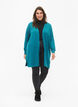 Strikket cardigan med slids og rib, Deep Lake Mel. , Model image number 2