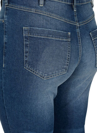 Ripped Amy jeans med super slim fit, Blue denim, Packshot image number 3