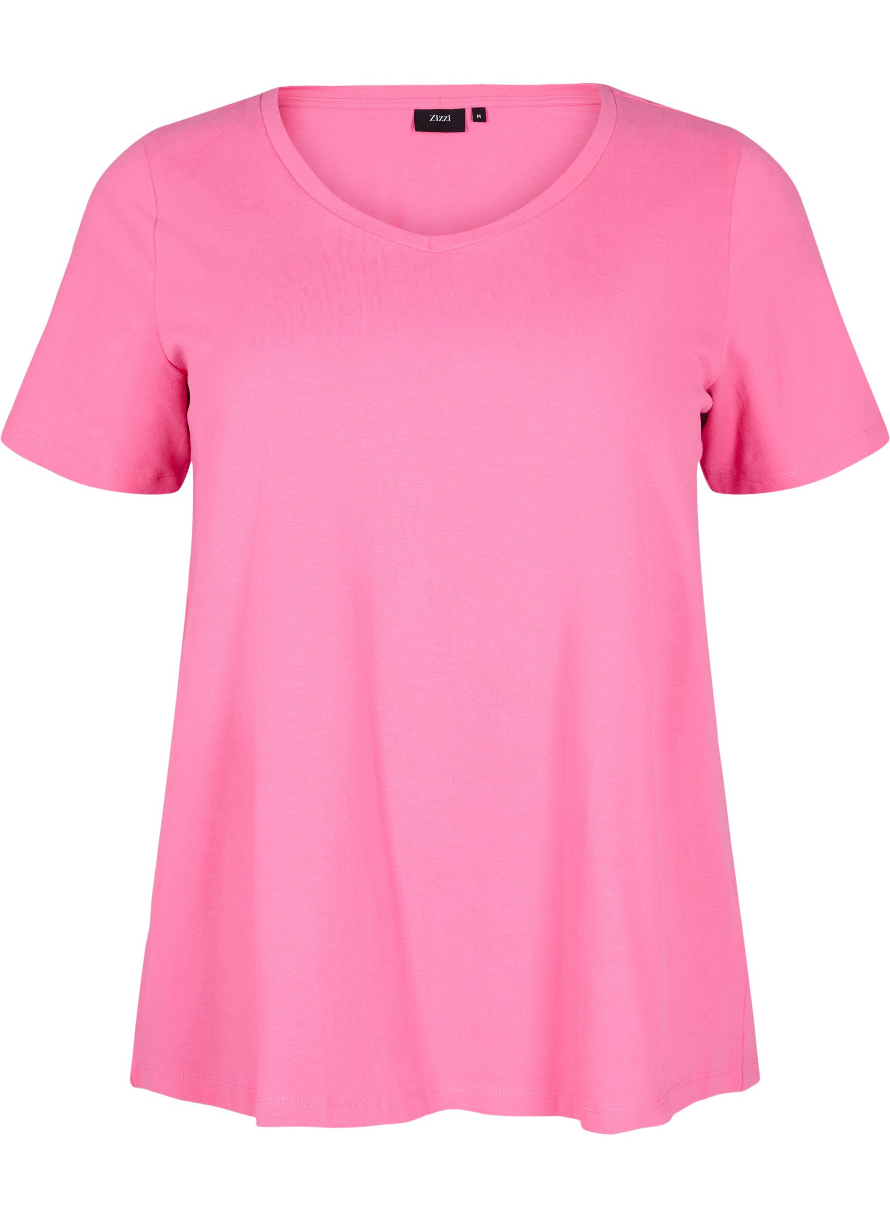 Ensfarvet basis t-shirt i bomuld