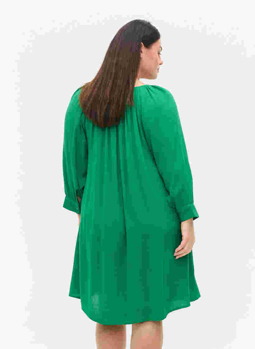 Viskose tunika med 3/4 ærmer, Jolly Green, Model image number 1