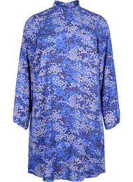 FLASH - Langærmet kjole med print, Dazzling Blue AOP