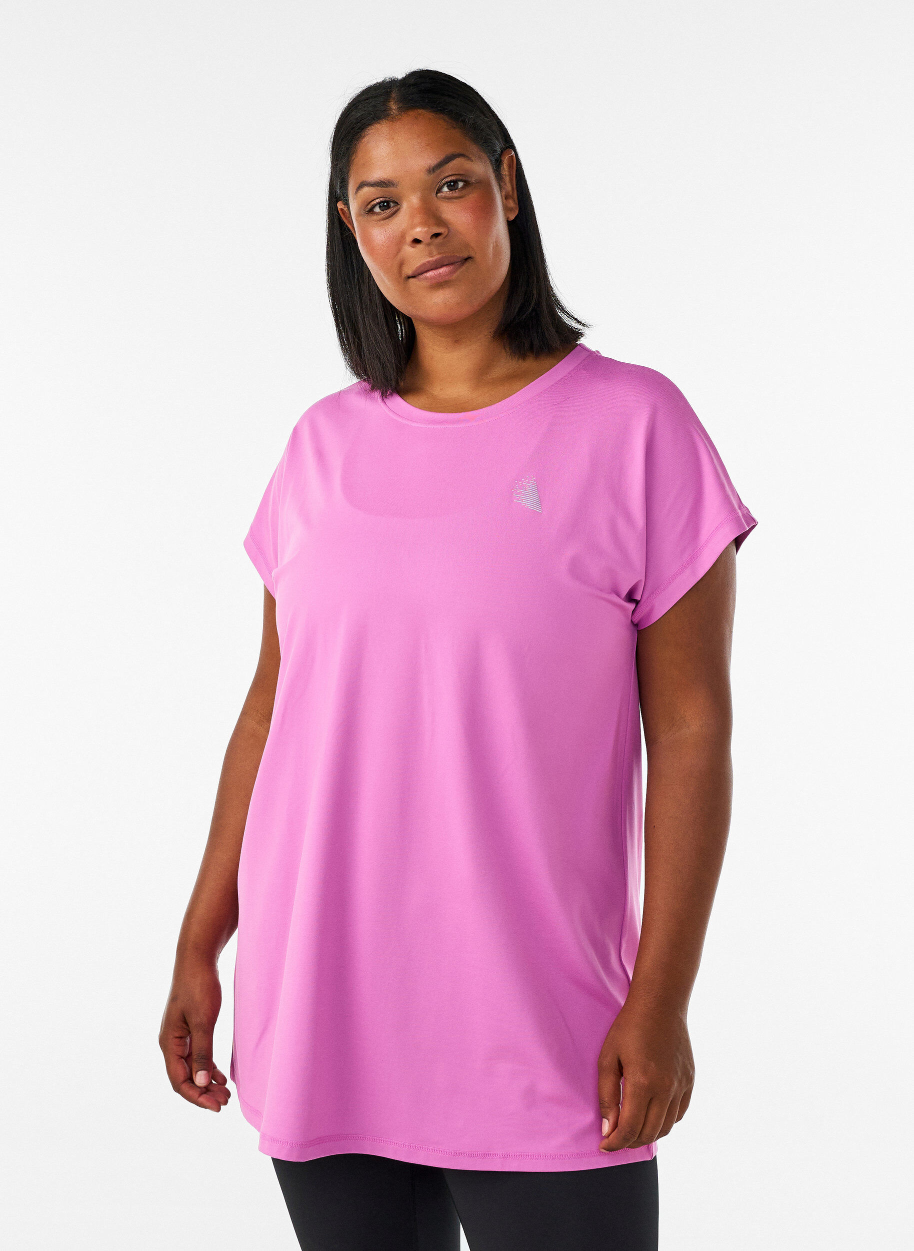 Lang tr&aelig;nings t-shirt, Lyser&oslash;d, Model