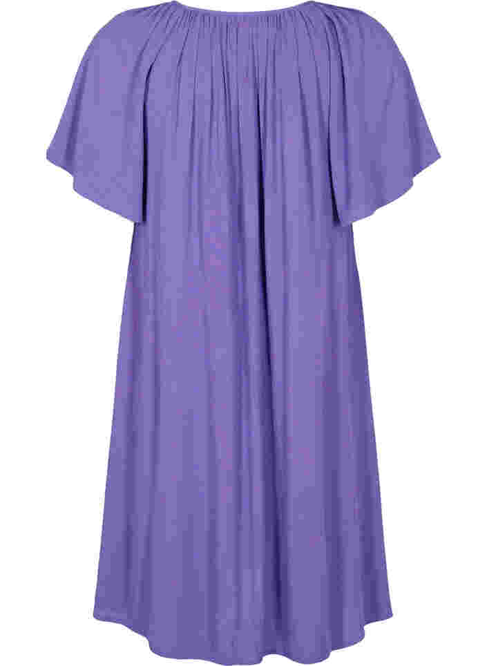 Kortærmet kjole i viskose, Passion Flower, Packshot image number 1